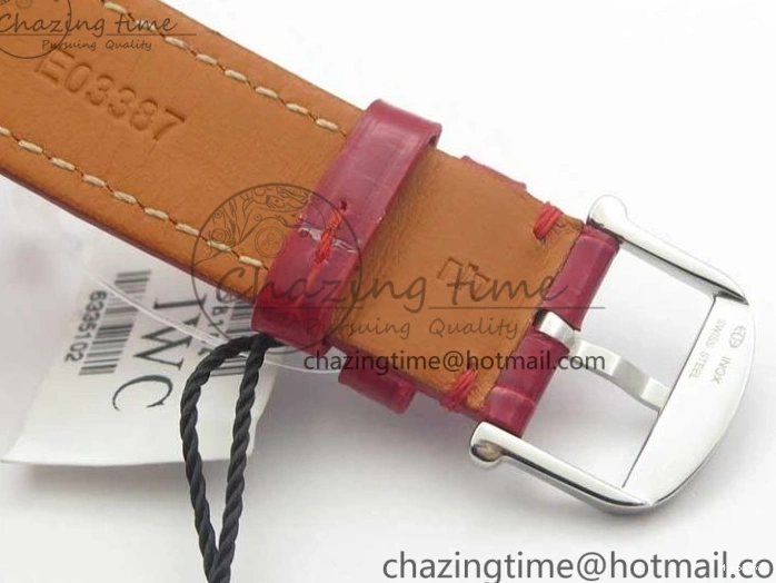 MIROTIME 0317 Portofino Automatic 37 SS M+F 1:1 Best Edition Silver Dial RG Markers on Red Crocodile Strap A Reliable 7154